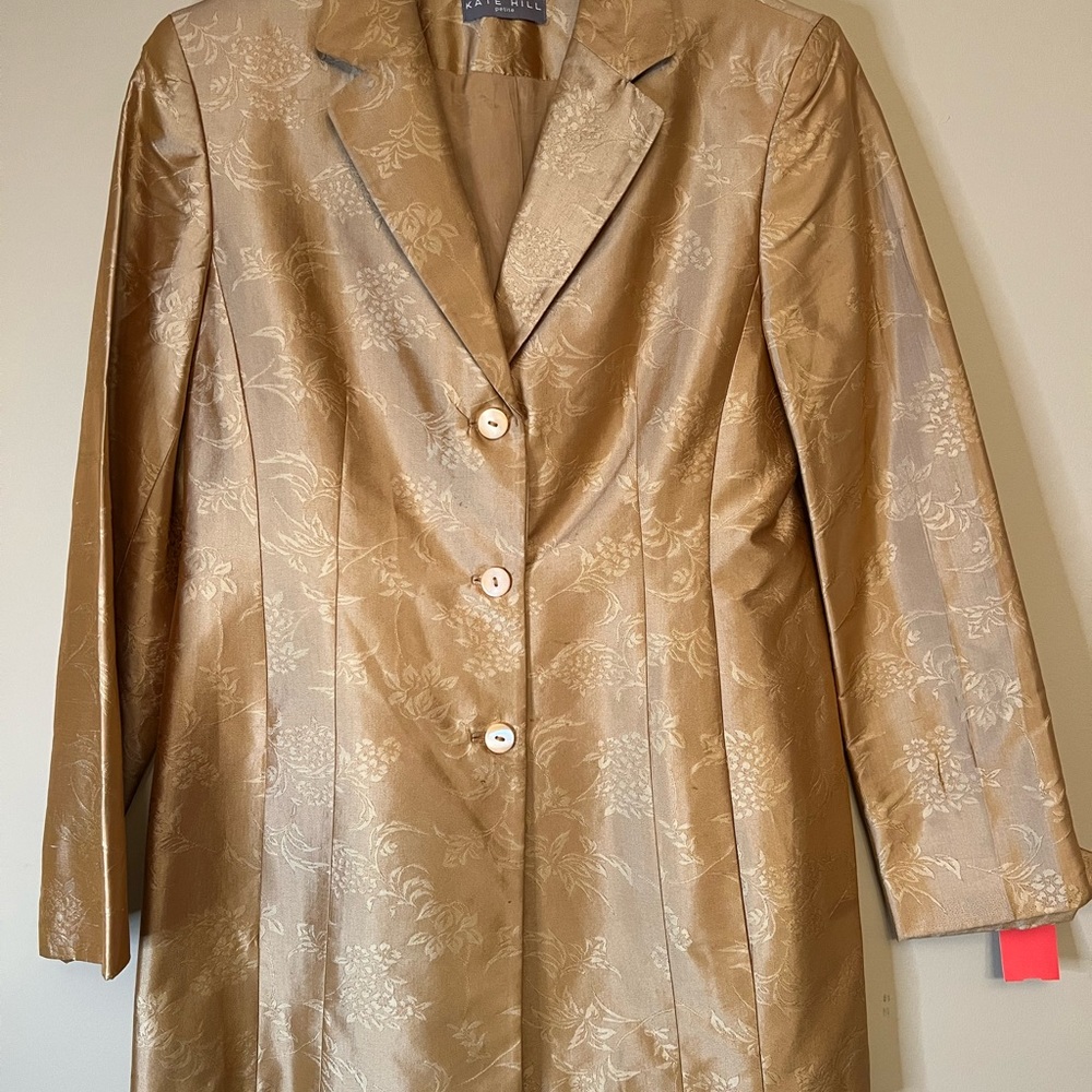 Kate Hill Petite Gold Jacket size 10